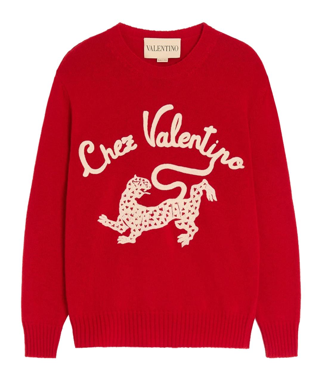 VALENTINO Красный шерстяной джемпер / свитер, фото 1