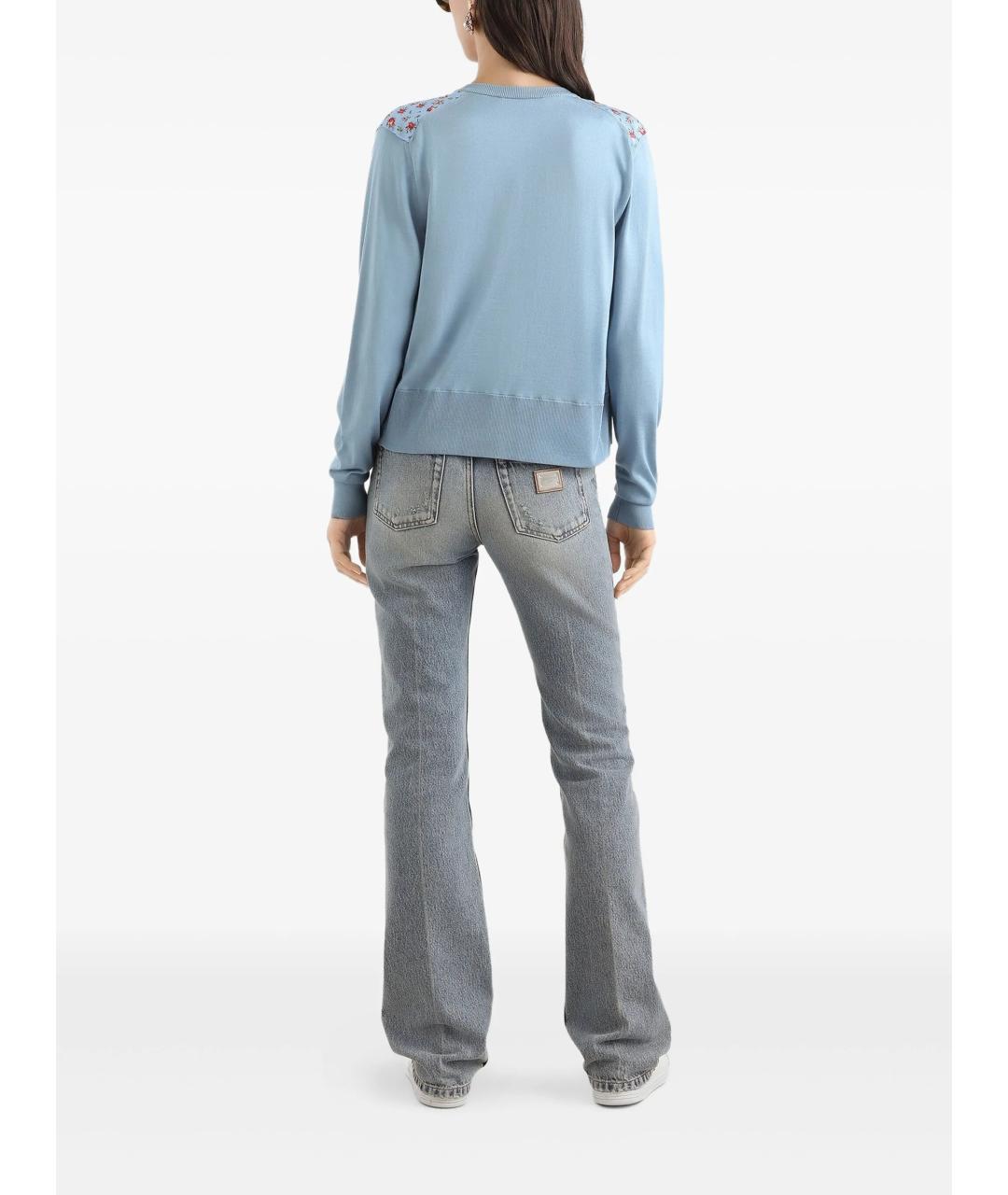 DOLCE&GABBANA Синий шелковый кардиган, фото 3