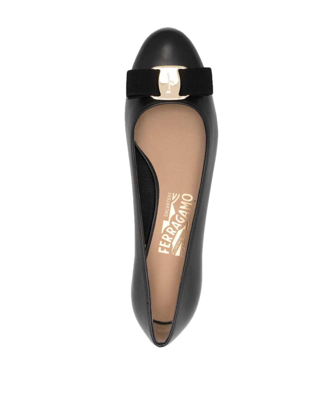FERRAGAMO Черные кожаные туфли, фото 4