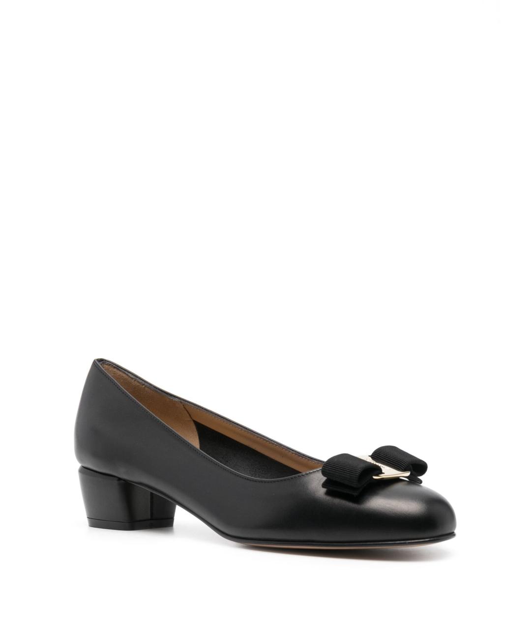 FERRAGAMO Черные кожаные туфли, фото 2