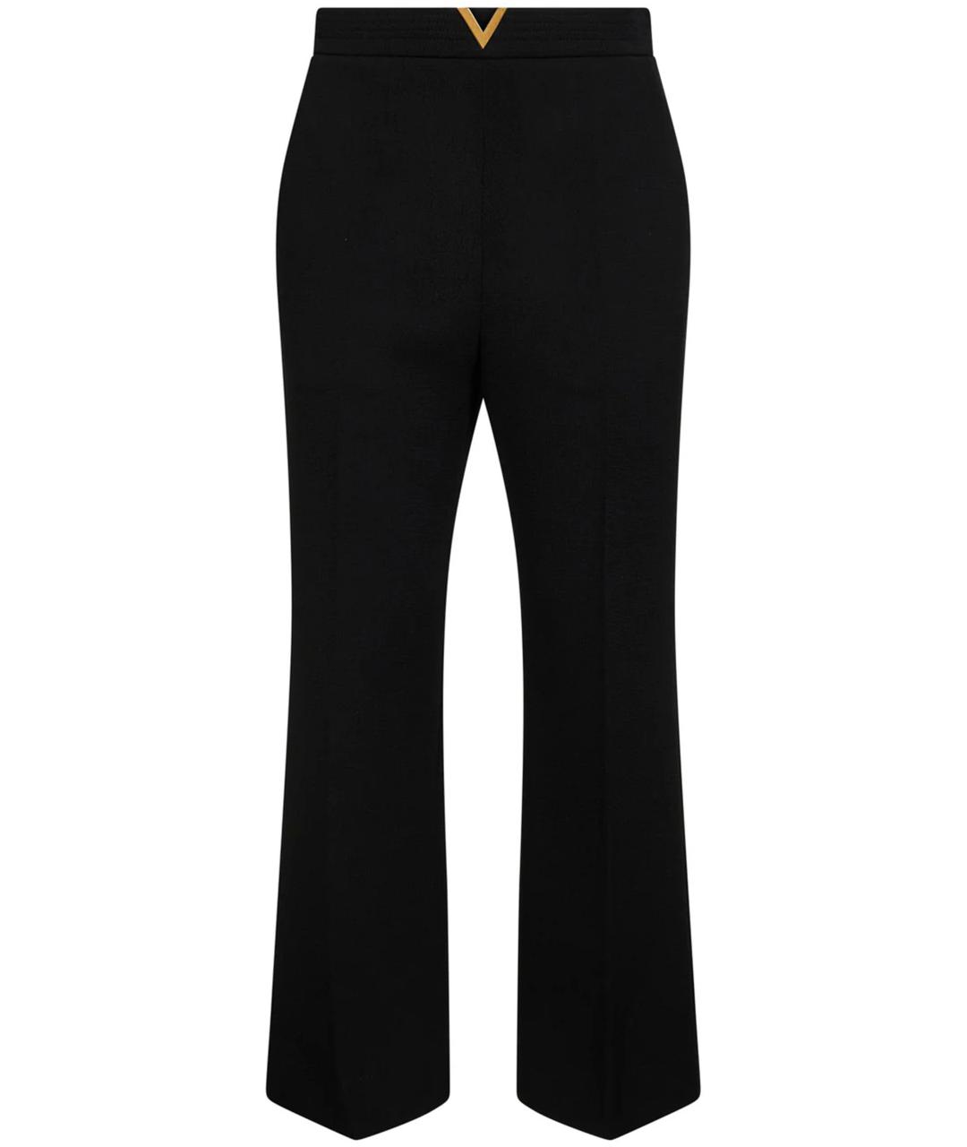 VALENTINO Черные шерстяные прямые брюки, фото 1
