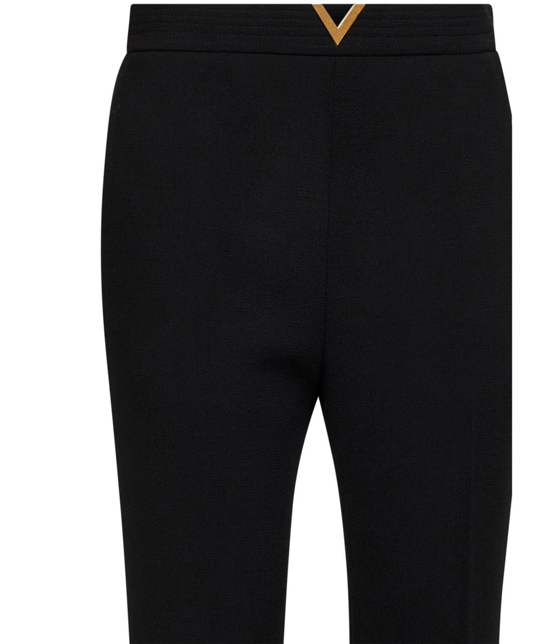VALENTINO Черные шерстяные прямые брюки, фото 3