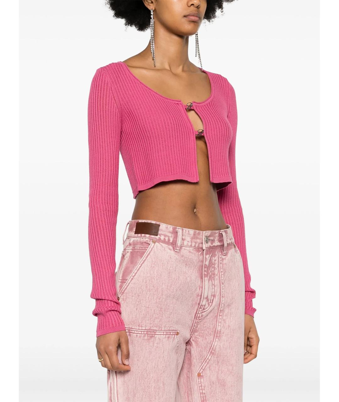 BLUMARINE Розовый вискозный кардиган, фото 3