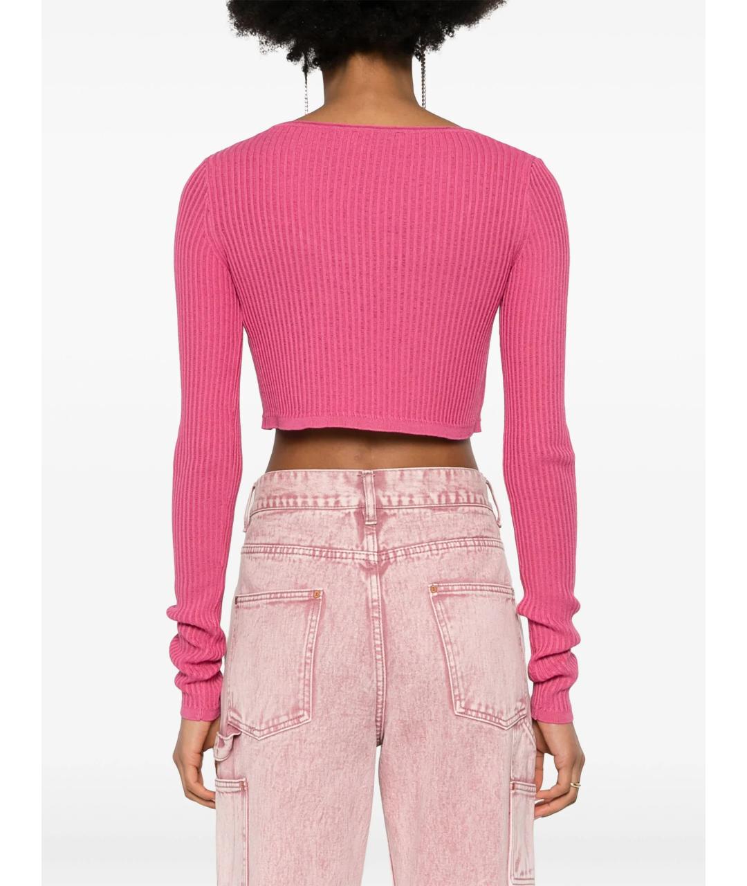 BLUMARINE Розовый вискозный кардиган, фото 4