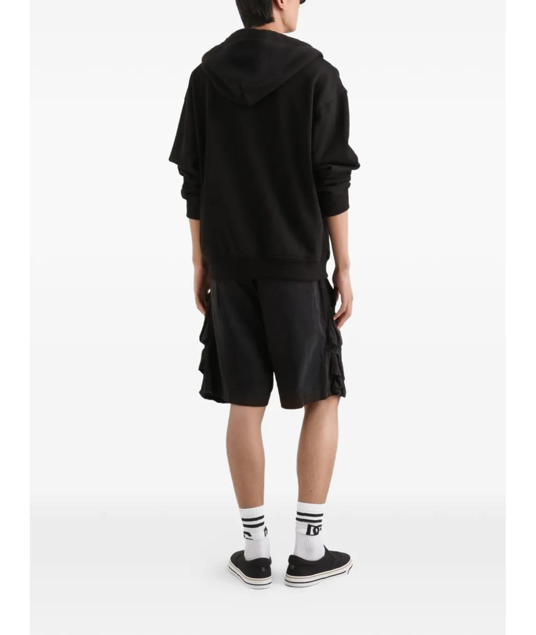 DOLCE&GABBANA Черная хлопковая футболка, фото 3