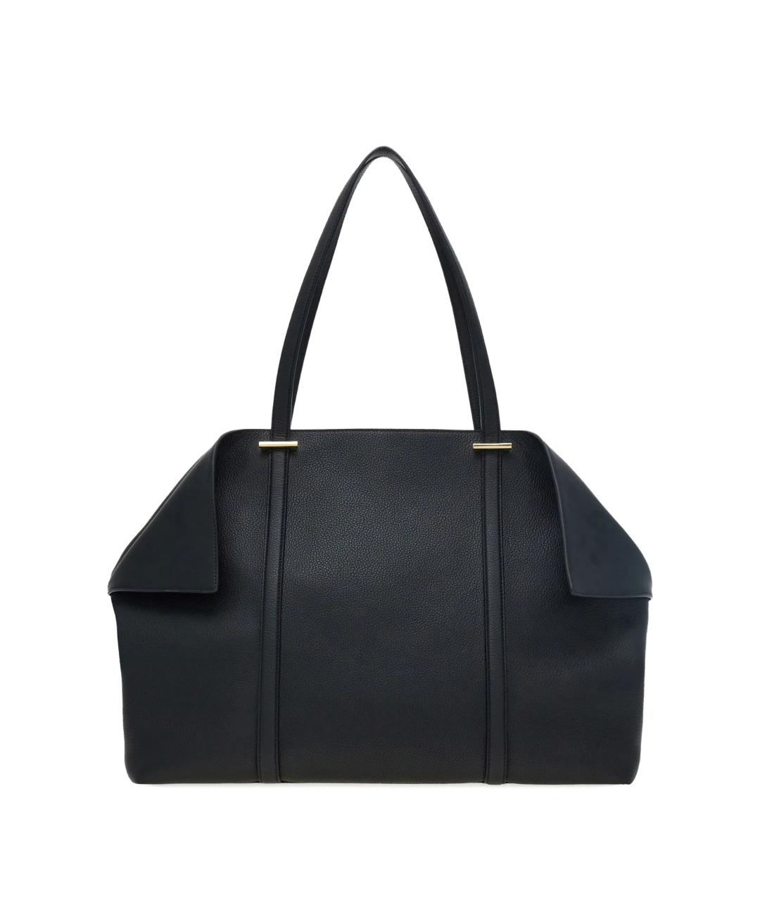 FERRAGAMO Черная кожаная сумка тоут, фото 3