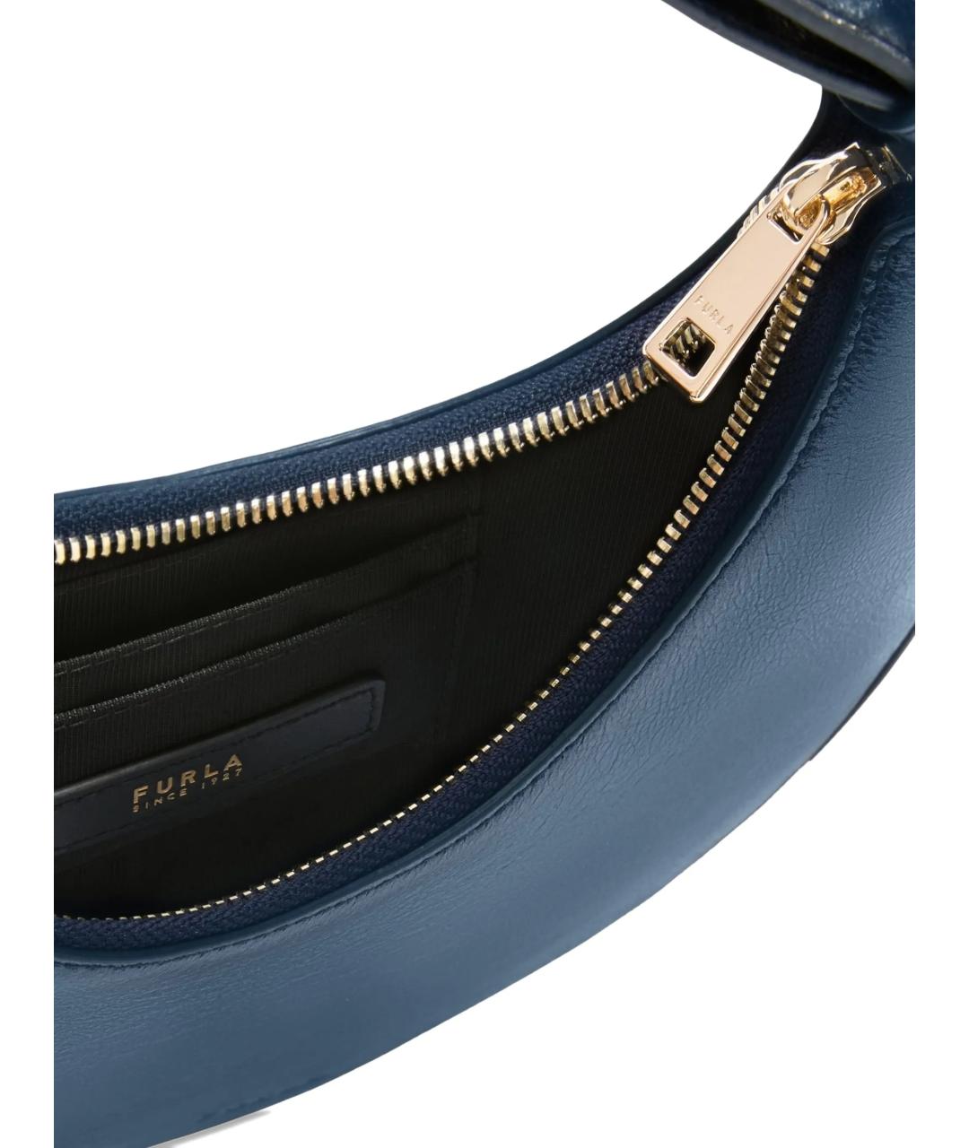 FURLA Синяя кожаная сумка через плечо, фото 4