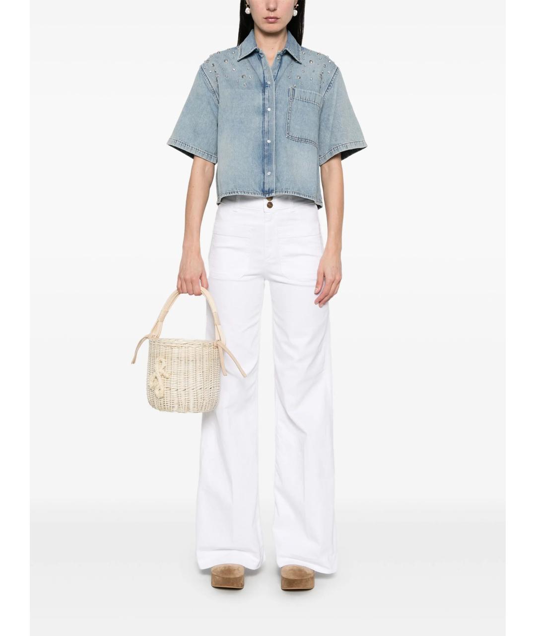 SEAFARER Белые хлопковые прямые джинсы, фото 2