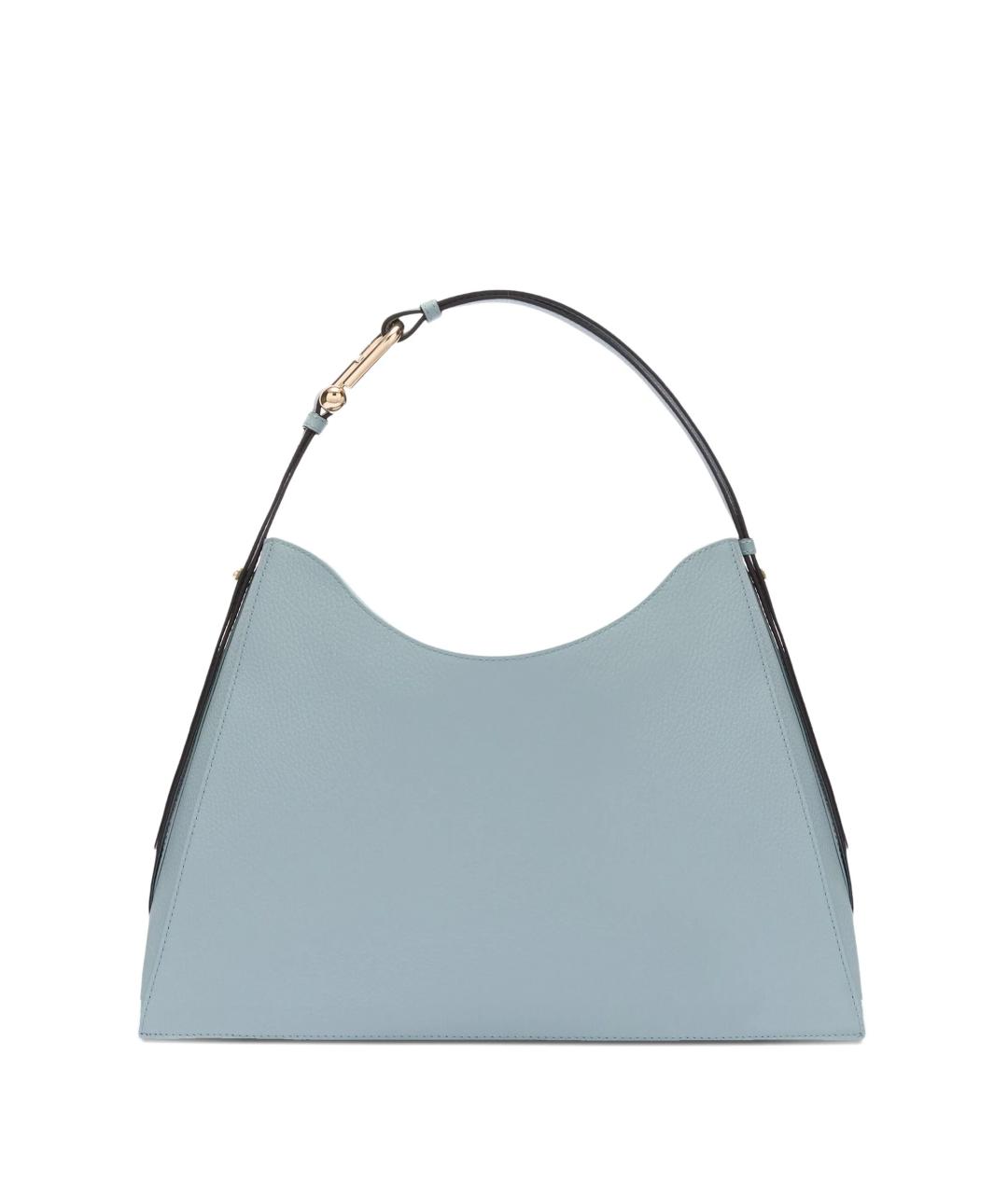 FURLA Синяя кожаная сумка с короткими ручками, фото 1