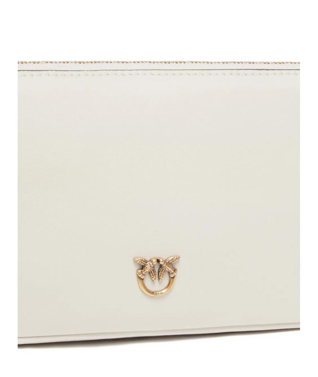 PINKO Белая кожаная сумка через плечо, фото 4