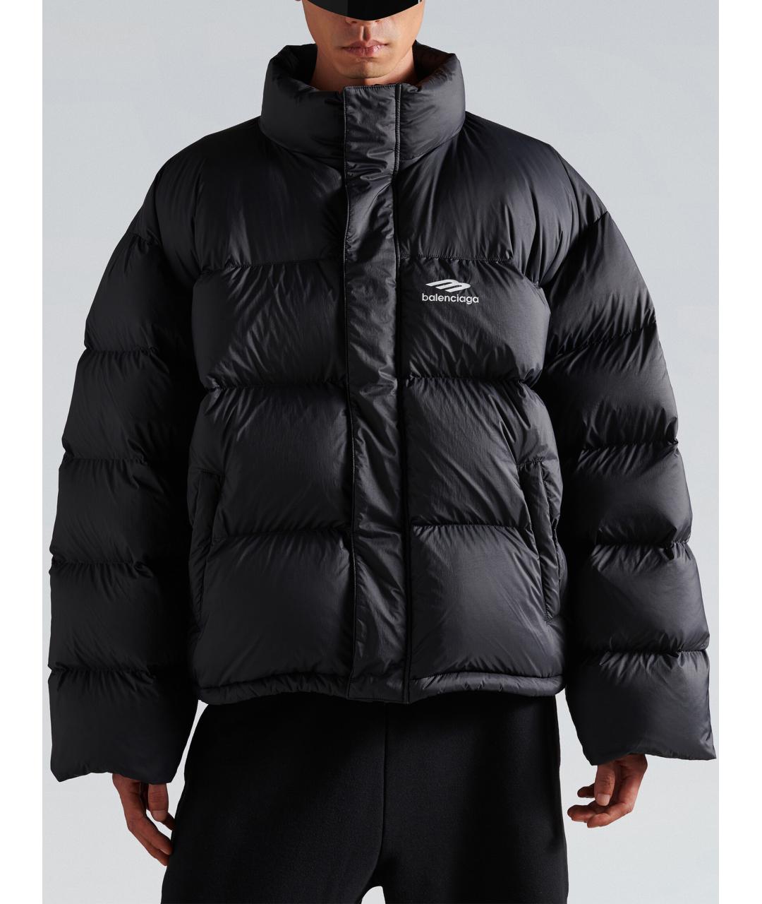 BALENCIAGA Черная полиамидовая куртка, фото 2