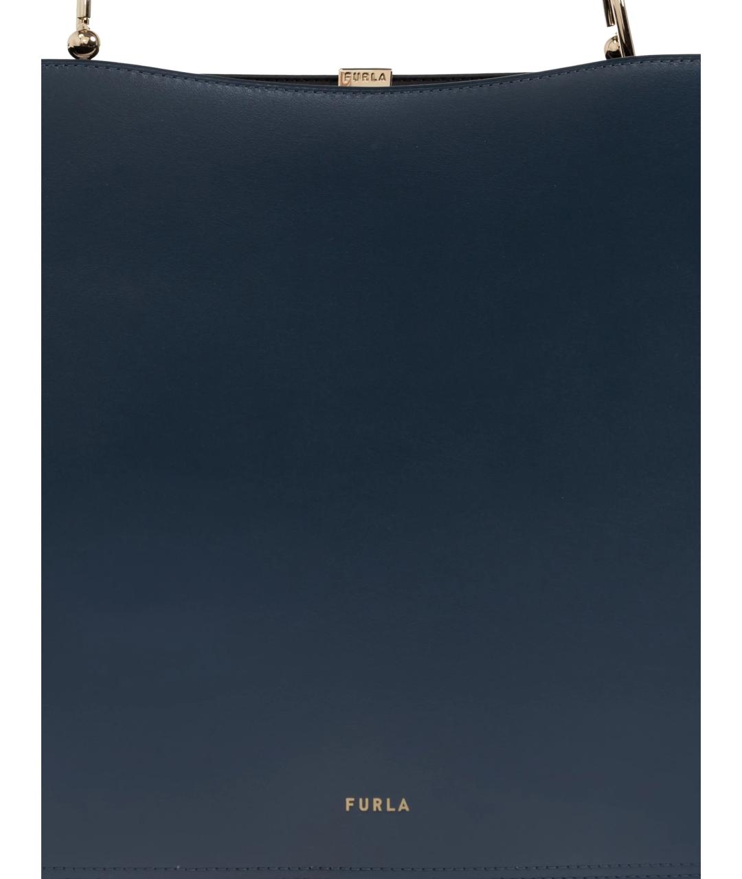 FURLA Синяя кожаная сумка тоут, фото 5