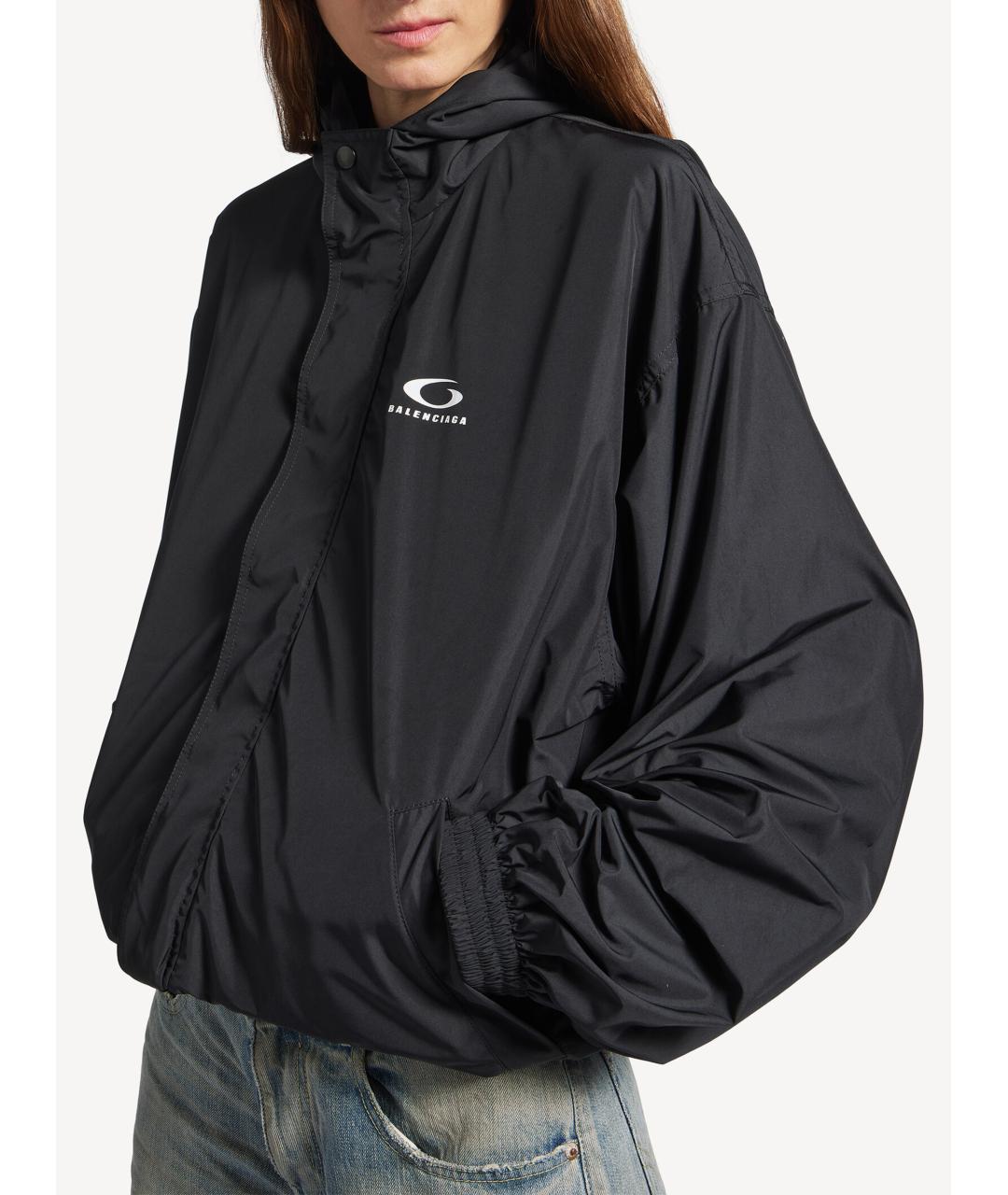 BALENCIAGA Черная полиэстеровая куртка, фото 2