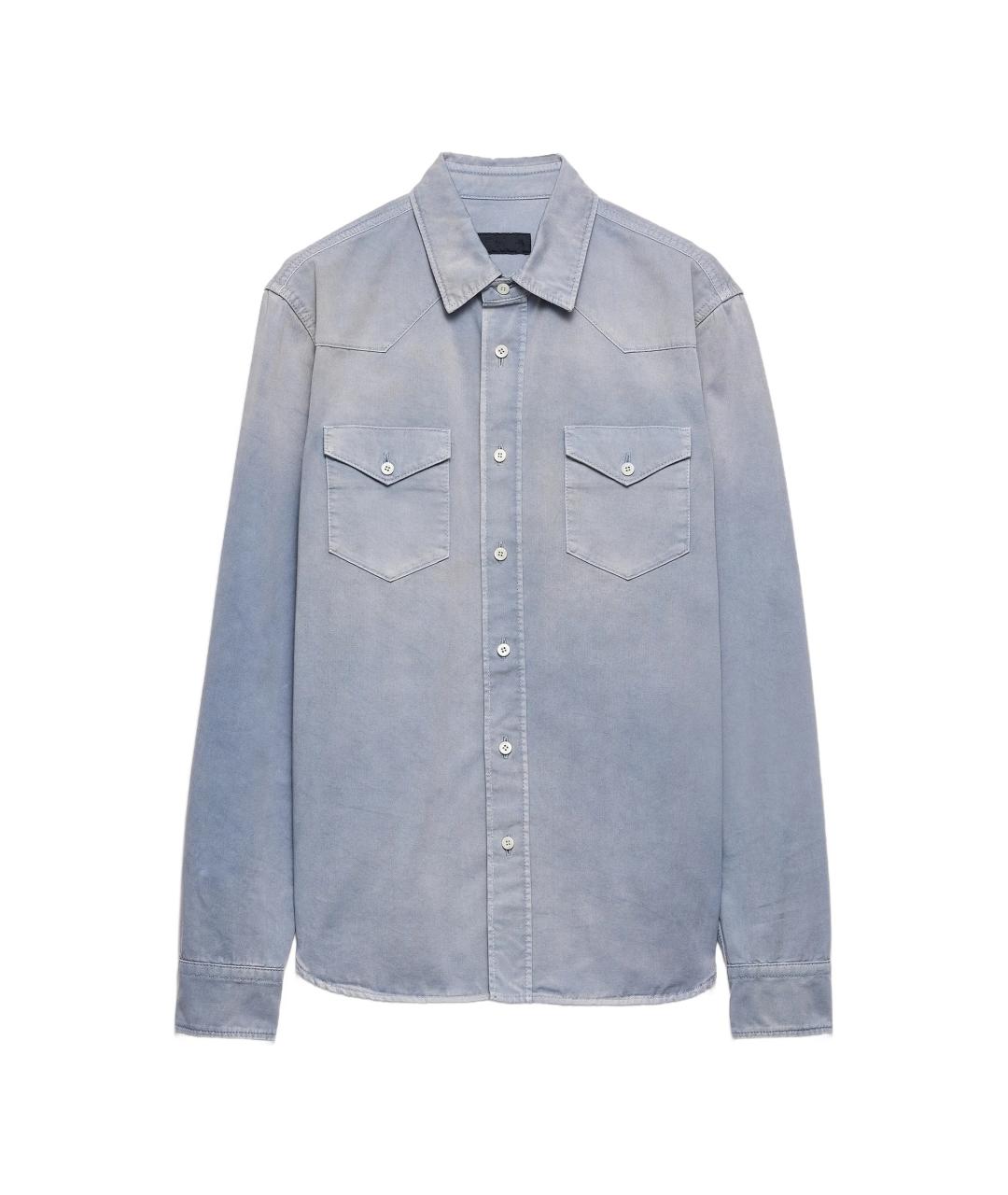 PRADA Голубая кэжуал рубашка, фото 1