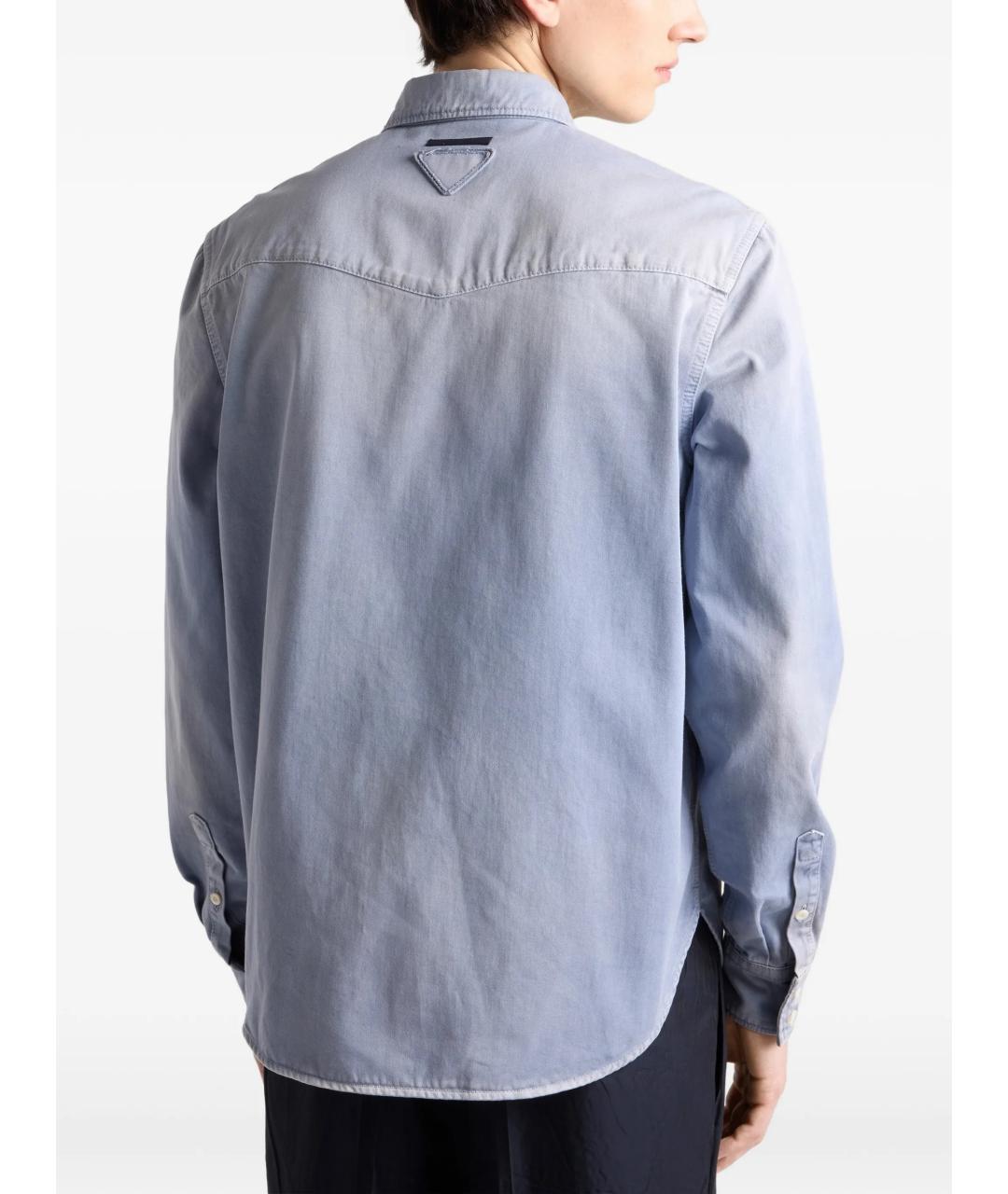 PRADA Голубая кэжуал рубашка, фото 3