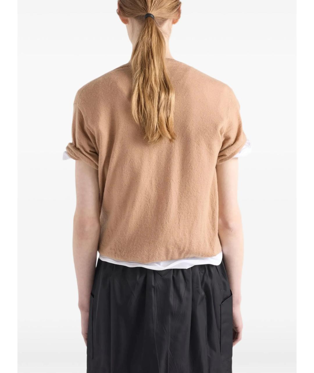 PRADA Черная полиамидовая юбка мини, фото 4