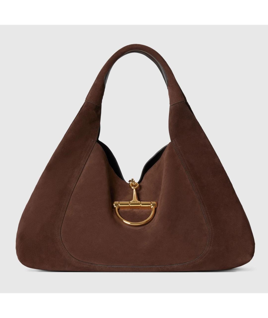 GUCCI Коричневая кожаная сумка с короткими ручками, фото 6