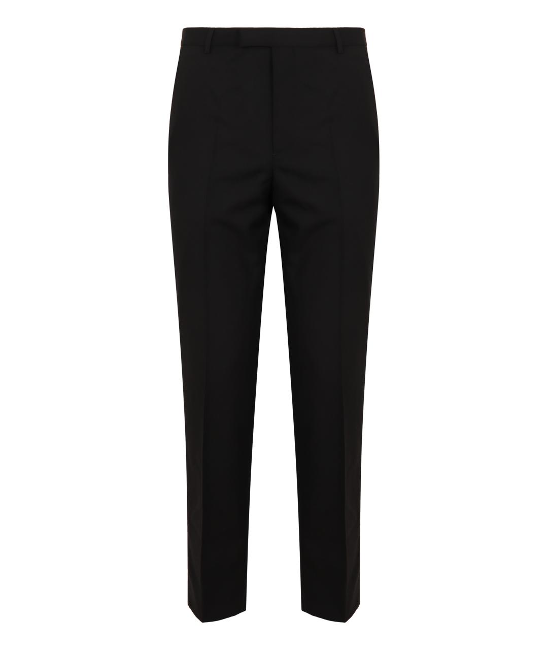 GUCCI Черные шерстяные повседневные брюки, фото 1