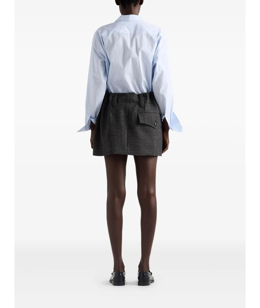 PRADA Синяя хлопковая рубашка, фото 3