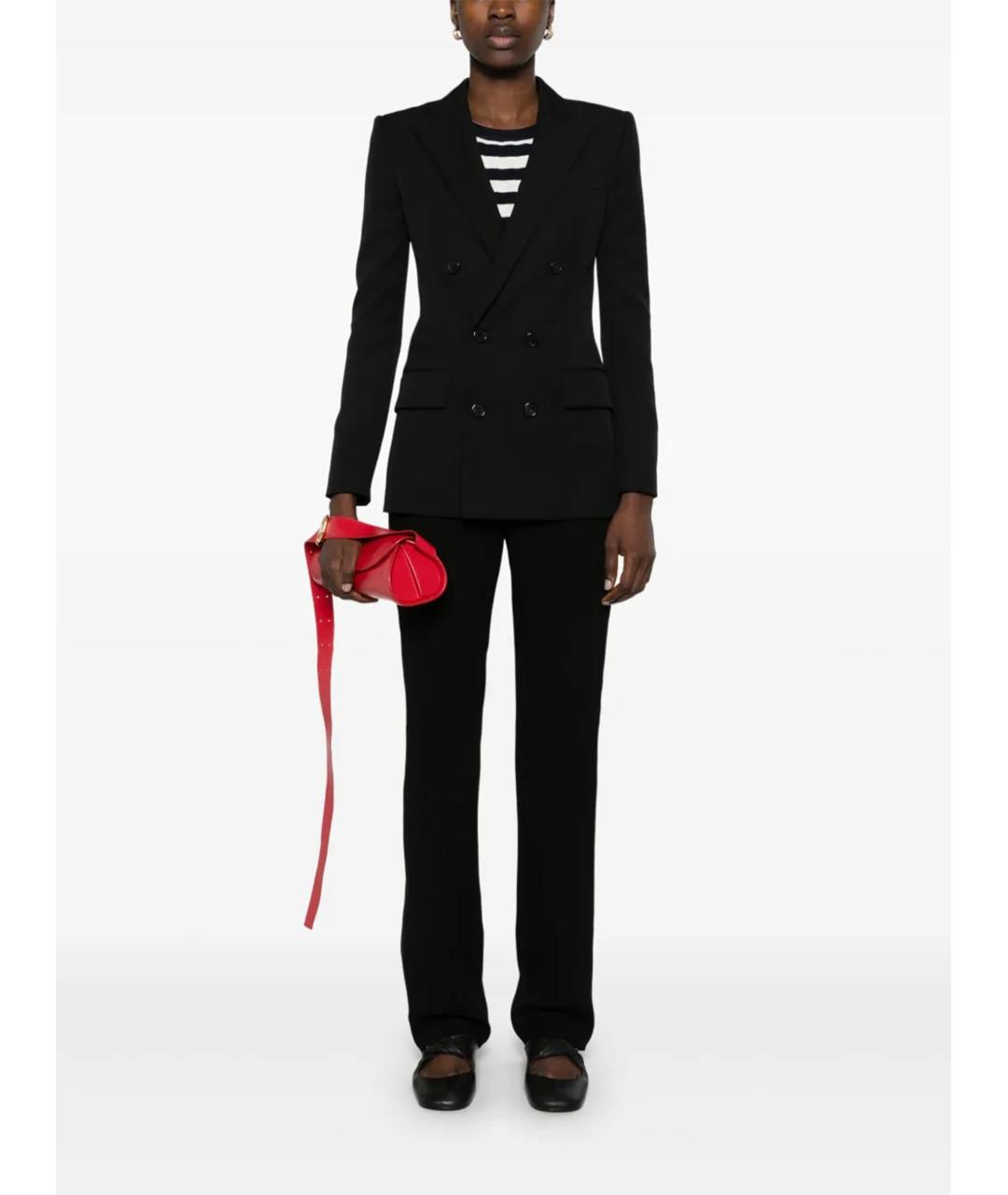 MAX MARA Черные ацетатные прямые брюки, фото 2