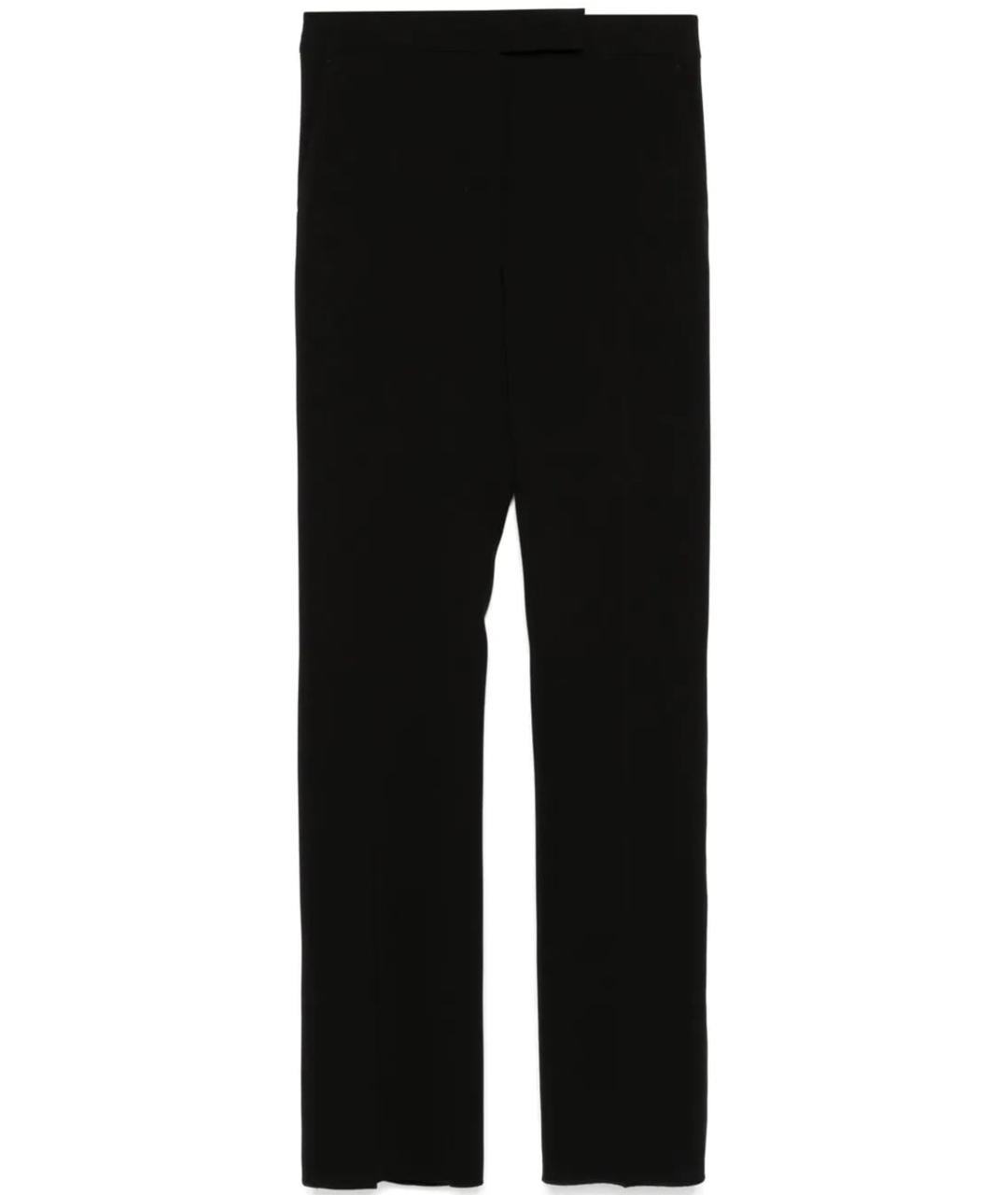 MAX MARA Черные ацетатные прямые брюки, фото 1