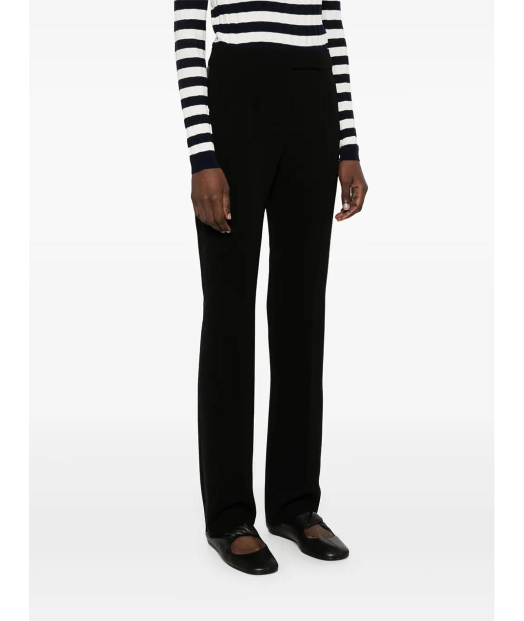 MAX MARA Черные ацетатные прямые брюки, фото 3