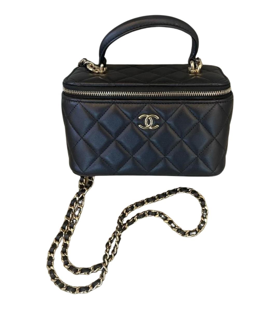 CHANEL Черная кожаная сумка через плечо, фото 1