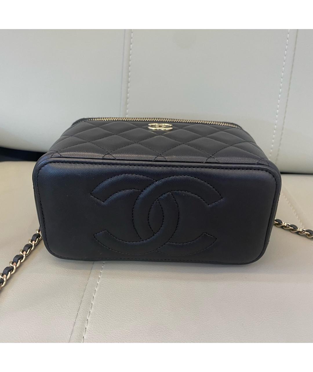 CHANEL Черная кожаная сумка через плечо, фото 6