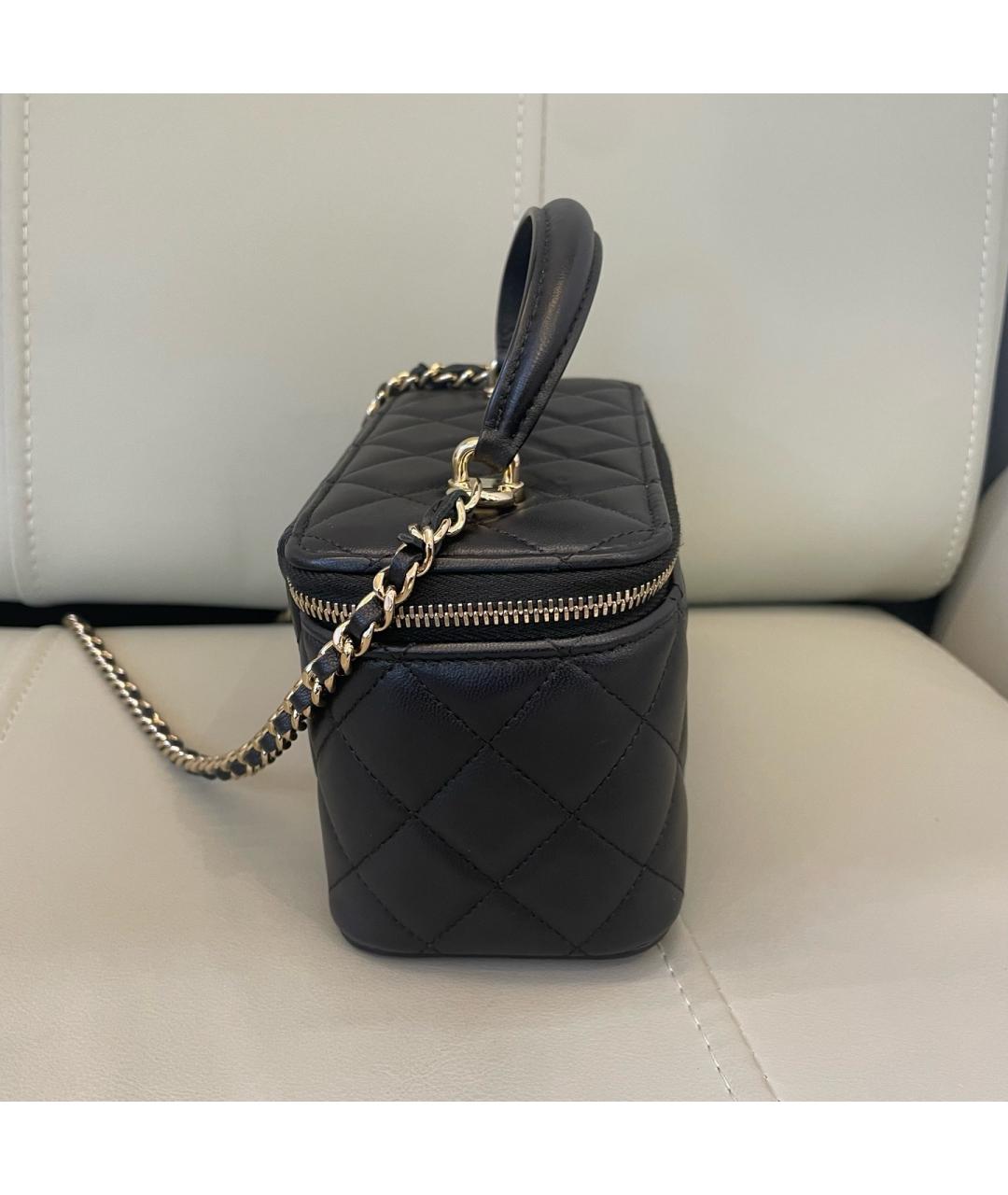 CHANEL Черная кожаная сумка через плечо, фото 5