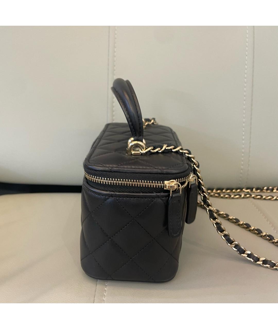 CHANEL Черная кожаная сумка через плечо, фото 4