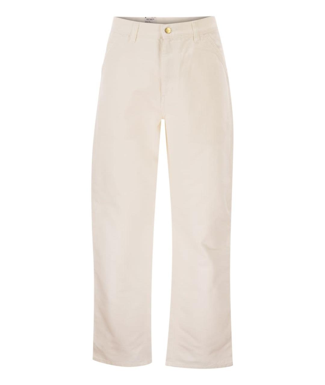 CARHARTT WIP Белые хлопковые повседневные брюки, фото 1