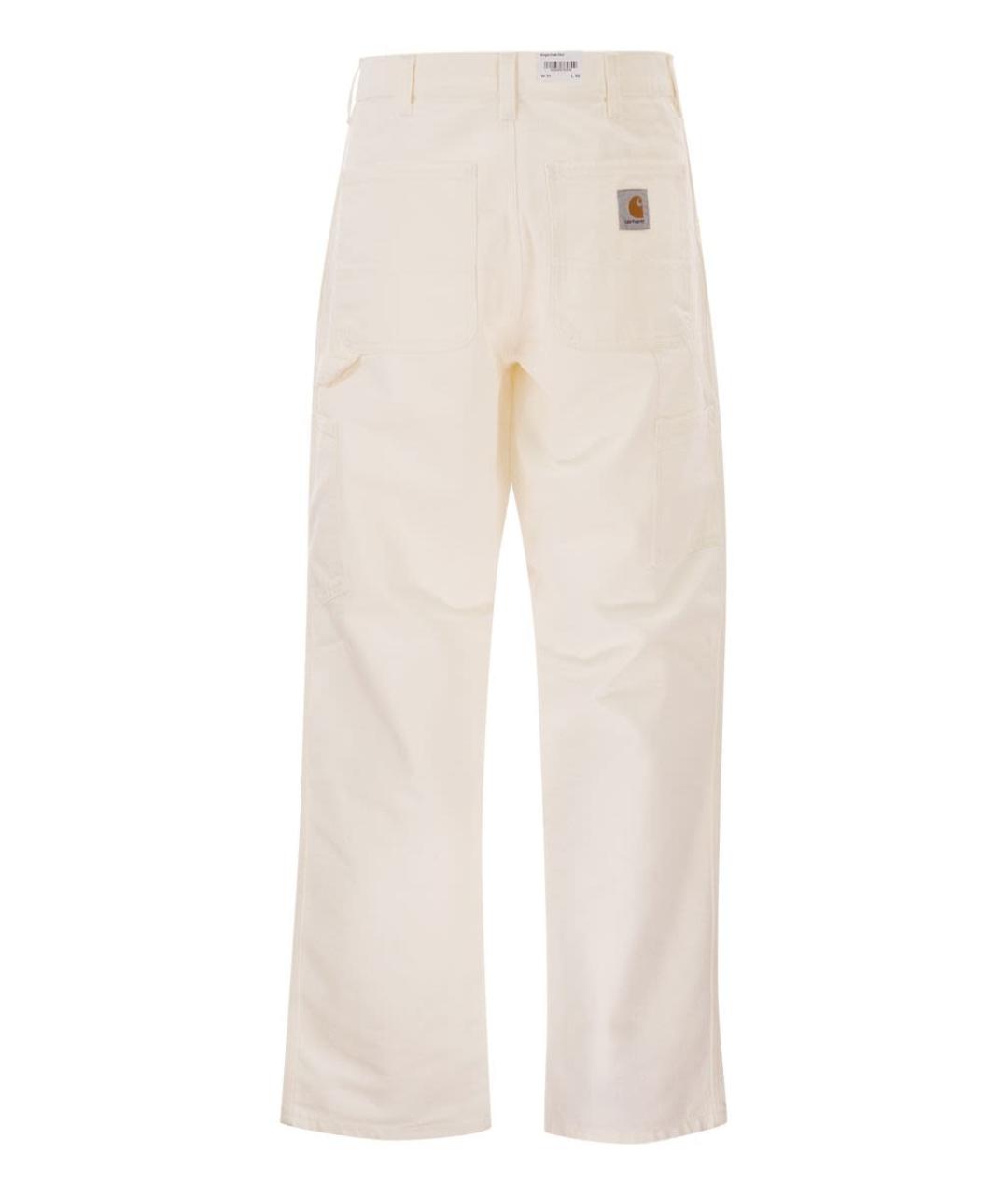 CARHARTT WIP Белые хлопковые повседневные брюки, фото 2