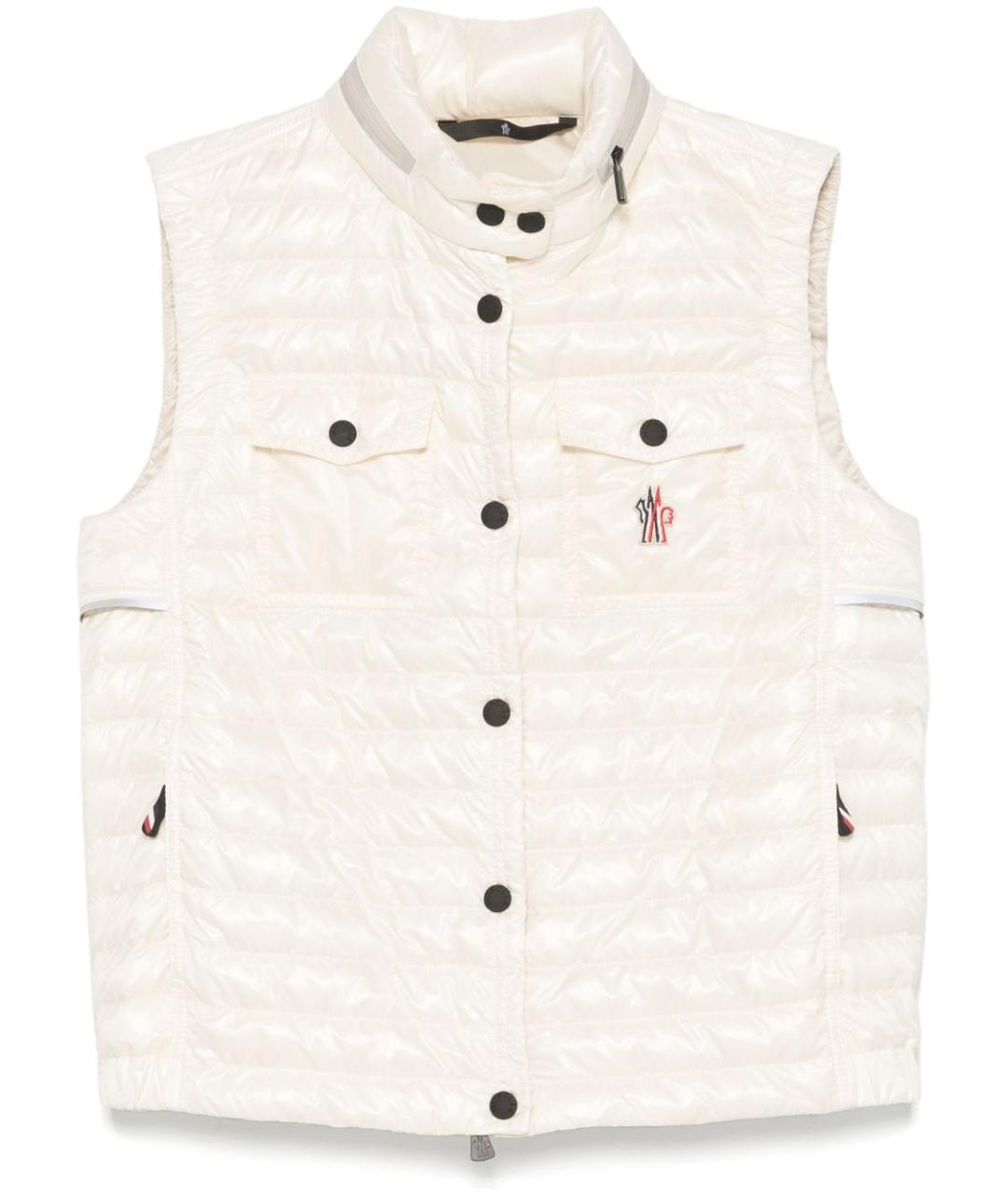 MONCLER GRENOBLE Бежевый полиамидовый жилет, фото 1