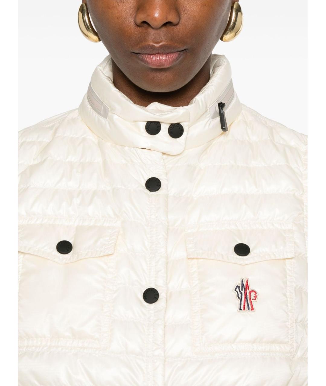 MONCLER GRENOBLE Бежевый полиамидовый жилет, фото 2