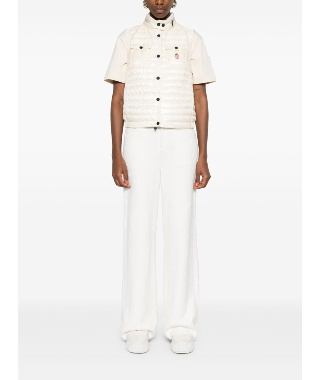 MONCLER GRENOBLE Бежевый полиамидовый жилет, фото 4