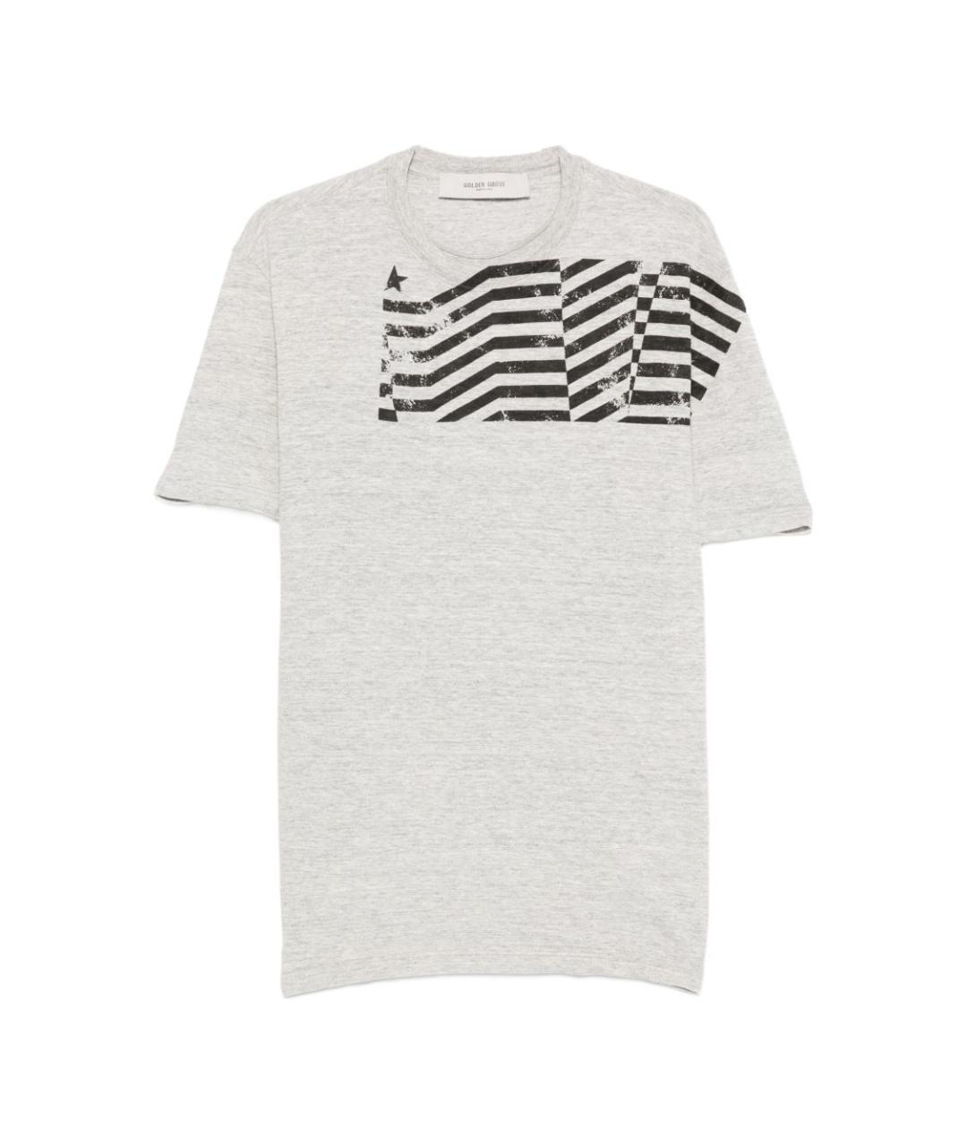 GOLDEN GOOSE DELUXE BRAND Серая хлопковая футболка, фото 1