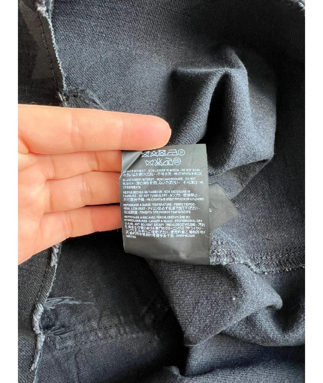 SAINT LAURENT Антрацитовая деним юбка мини, фото 5