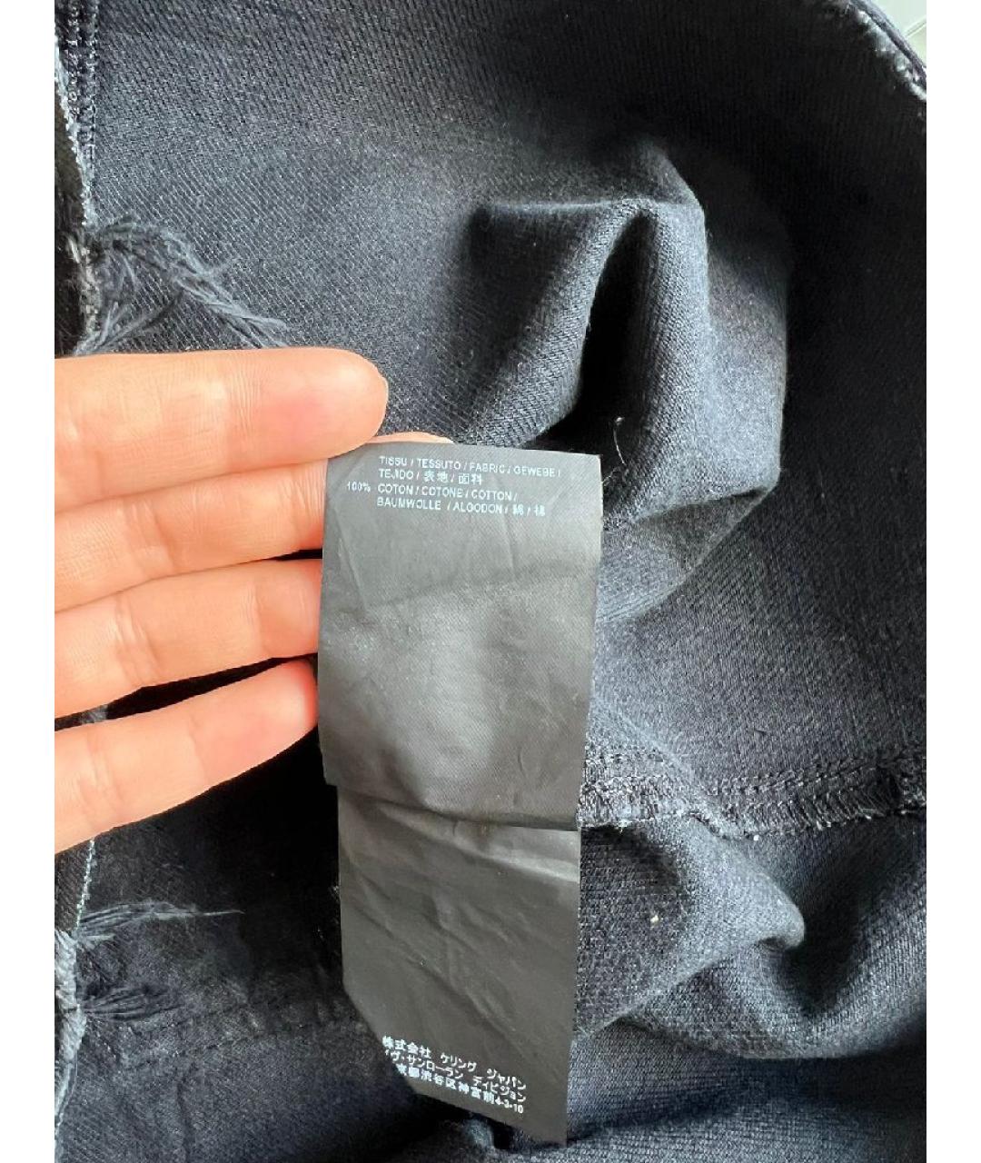 SAINT LAURENT Антрацитовая деним юбка мини, фото 6