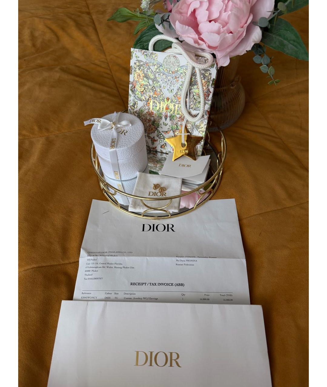 CHRISTIAN DIOR Золотые серьги, фото 5