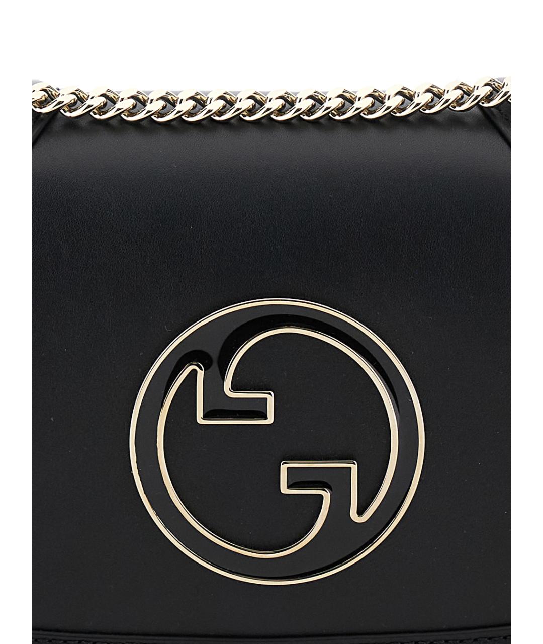 GUCCI Черная кожаная сумка через плечо, фото 3