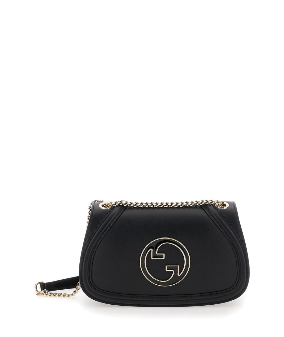 GUCCI Черная кожаная сумка через плечо, фото 1