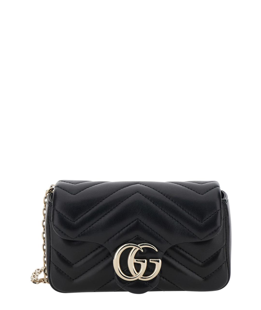 GUCCI Черная кожаная сумка через плечо, фото 1