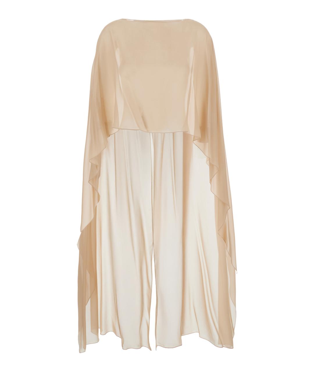 ANTONELLI Бежевый шелковый шарф, фото 1