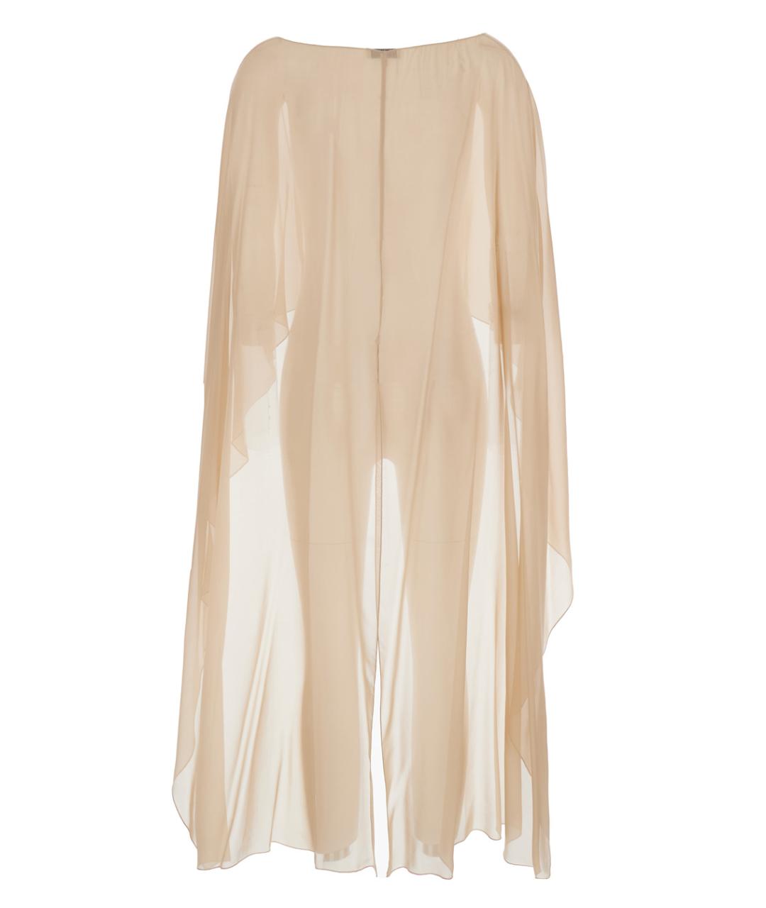 ANTONELLI Бежевый шелковый шарф, фото 2