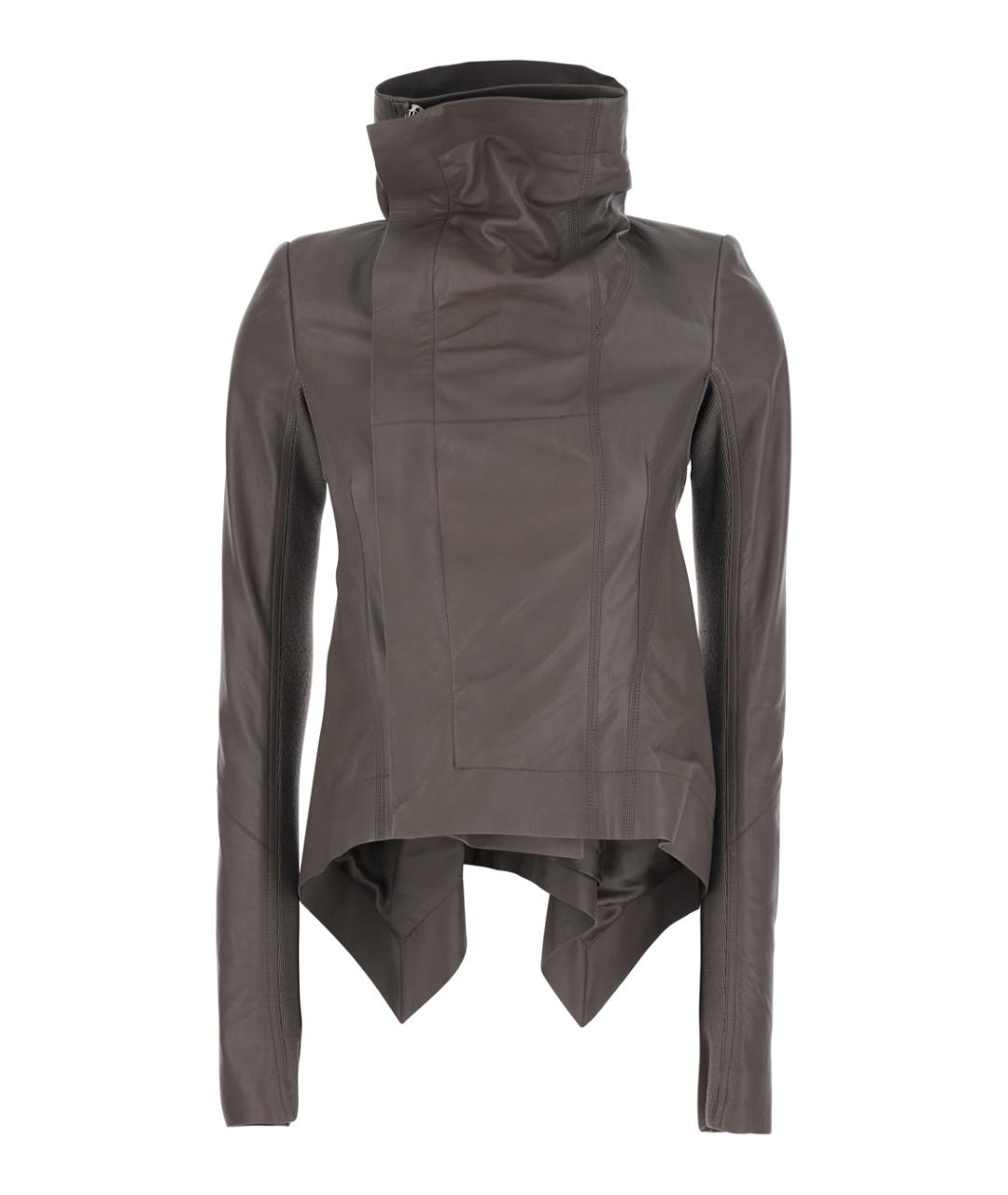 RICK OWENS Серая кожаная куртка, фото 1
