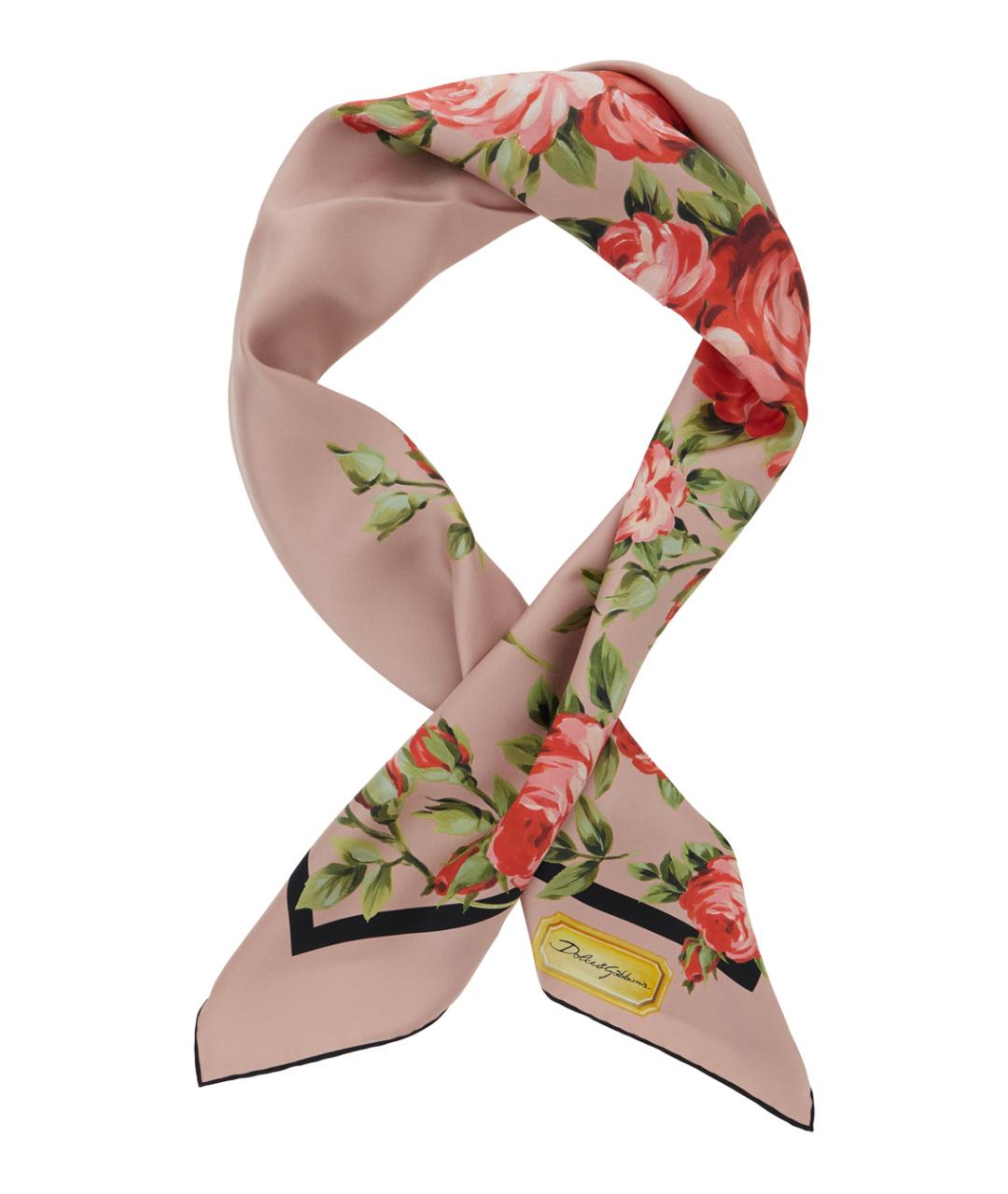 DOLCE&GABBANA Мульти шелковый шарф, фото 2
