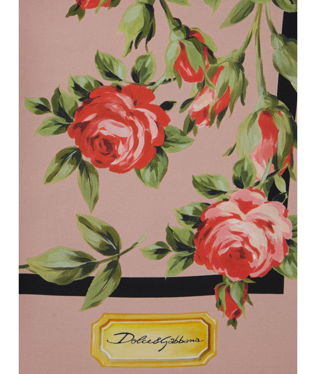 DOLCE&GABBANA Мульти шелковый шарф, фото 3