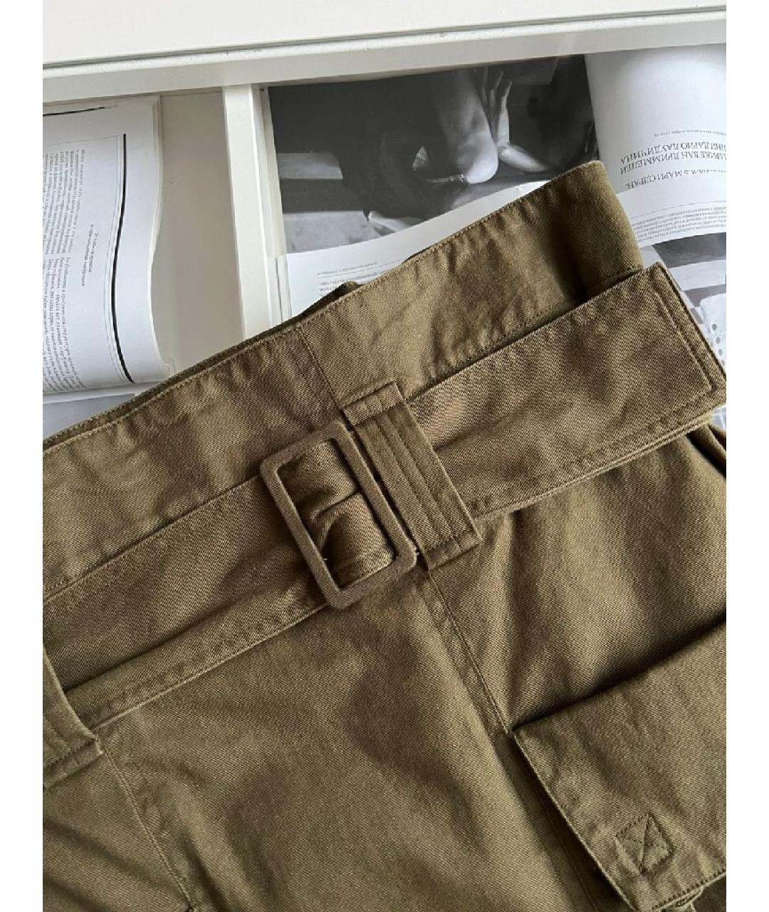 SAINT LAURENT Хаки юбка мини, фото 4