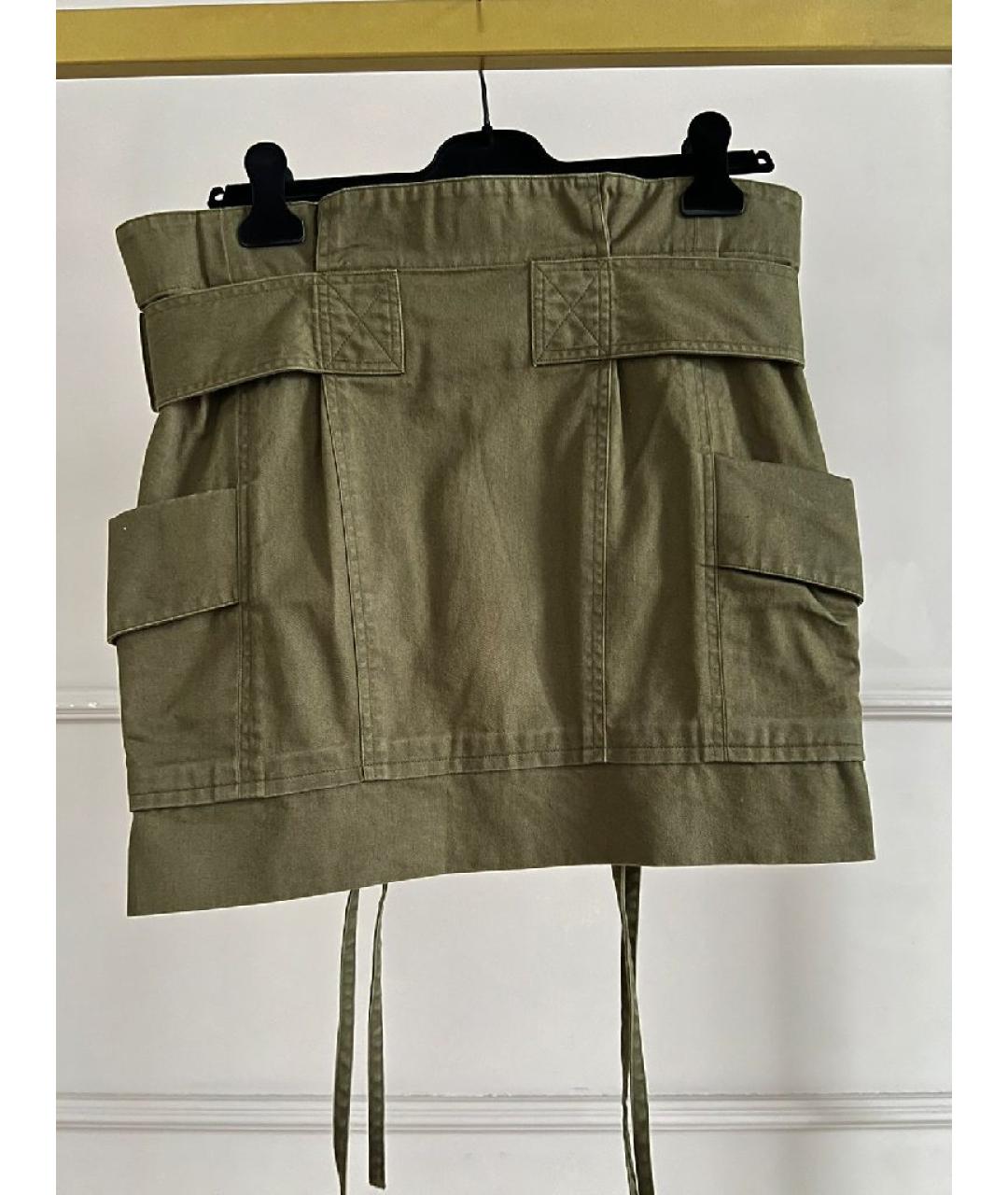 SAINT LAURENT Хаки юбка мини, фото 2