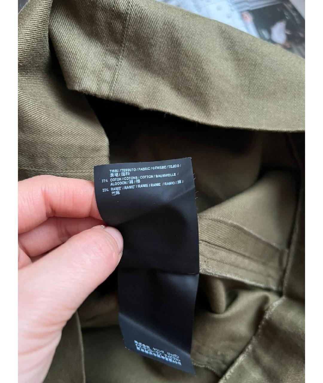 SAINT LAURENT Хаки юбка мини, фото 7